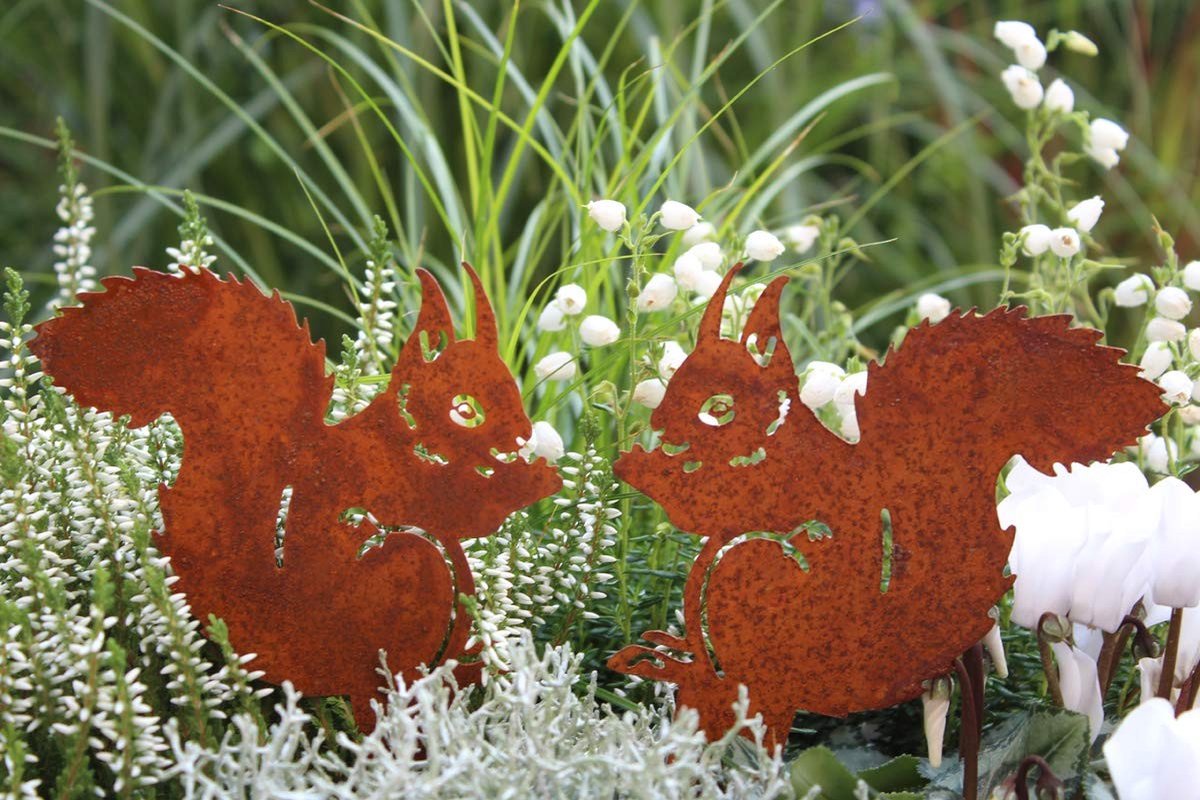 Omgoods - Set van 2 Tuinstaken met Eekhoorn Ontwerp voor Herfstdecoratie