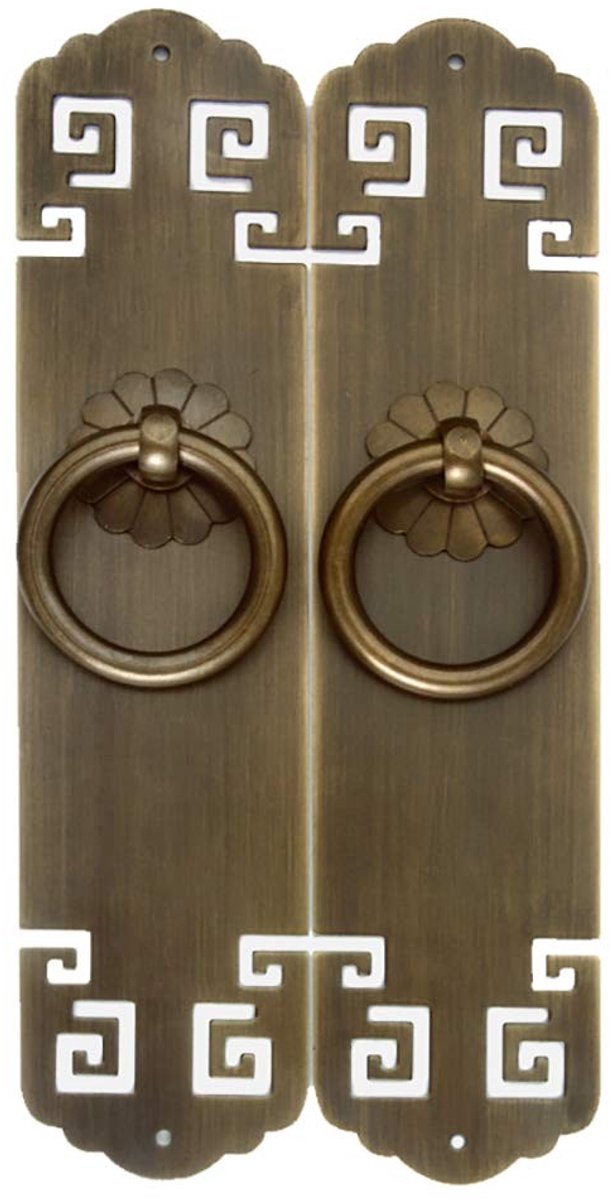 Omgoods - Set van 2 Vintage Messing Trekknoppen voor Meubels