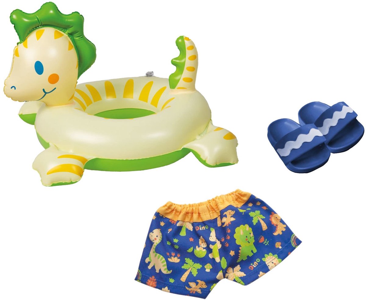 Omgoods - Dino Zwemset voor Poppen met Badmode en Speelgoed