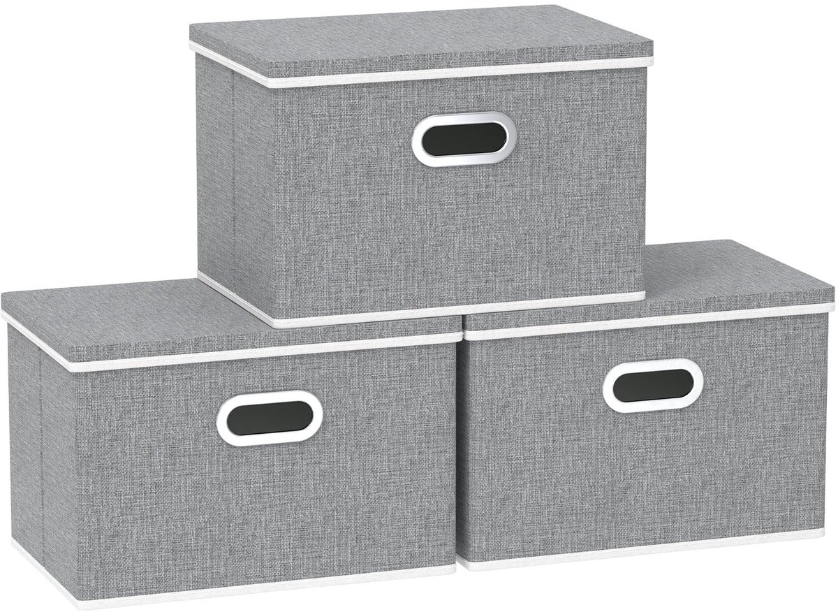 Omgoods - Vouwbare Opbergdozen met Deksel, 3-Pack