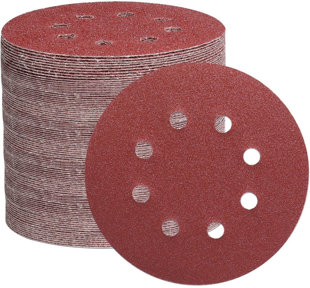 Omgoods - 105 Stuks Schuurdiscs 125mm met 8 Gaten en Diverse Korrels