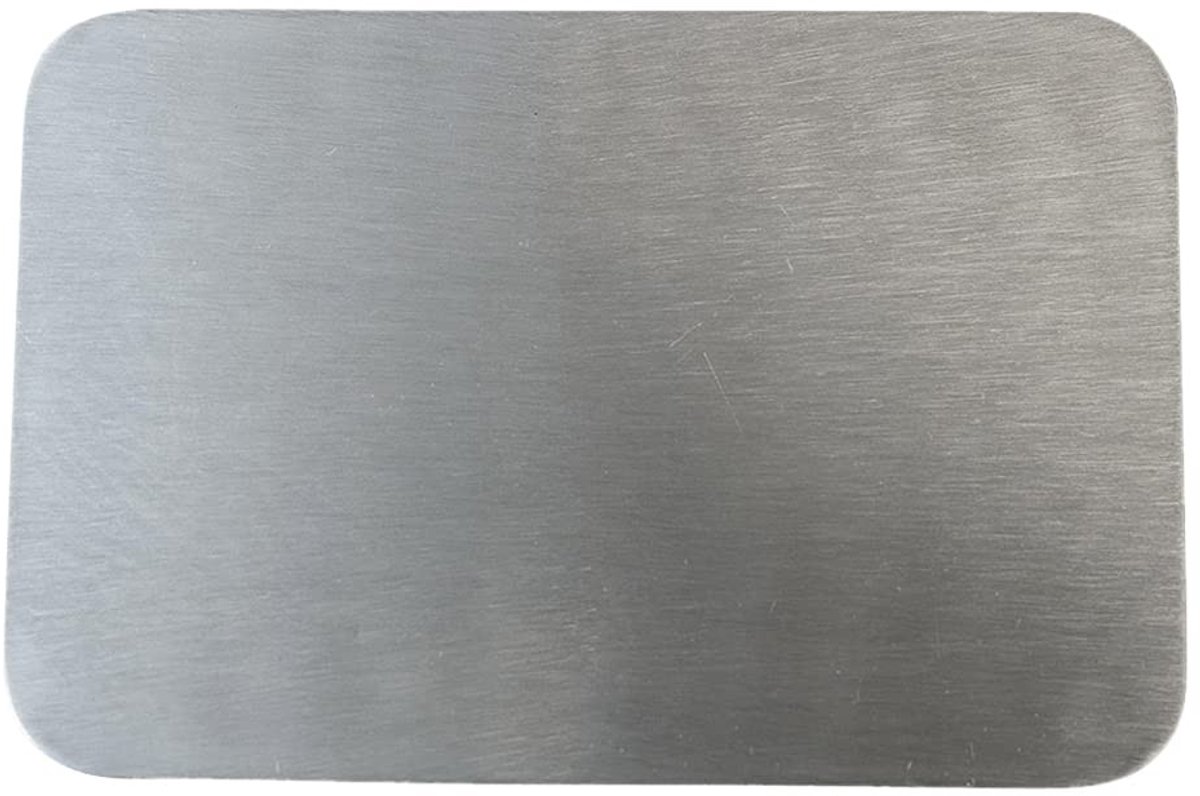 Omgoods - Matte RVS Kaarsenhouder 20.5x14cm voor Elegante Decoratie