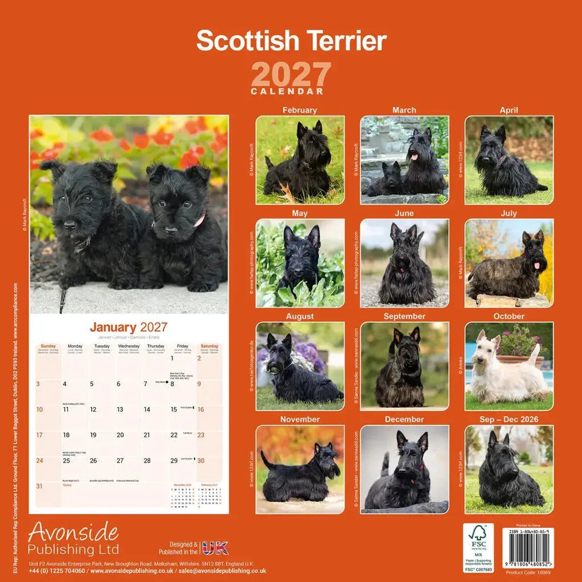 Schotse Terrier Kalender 2027