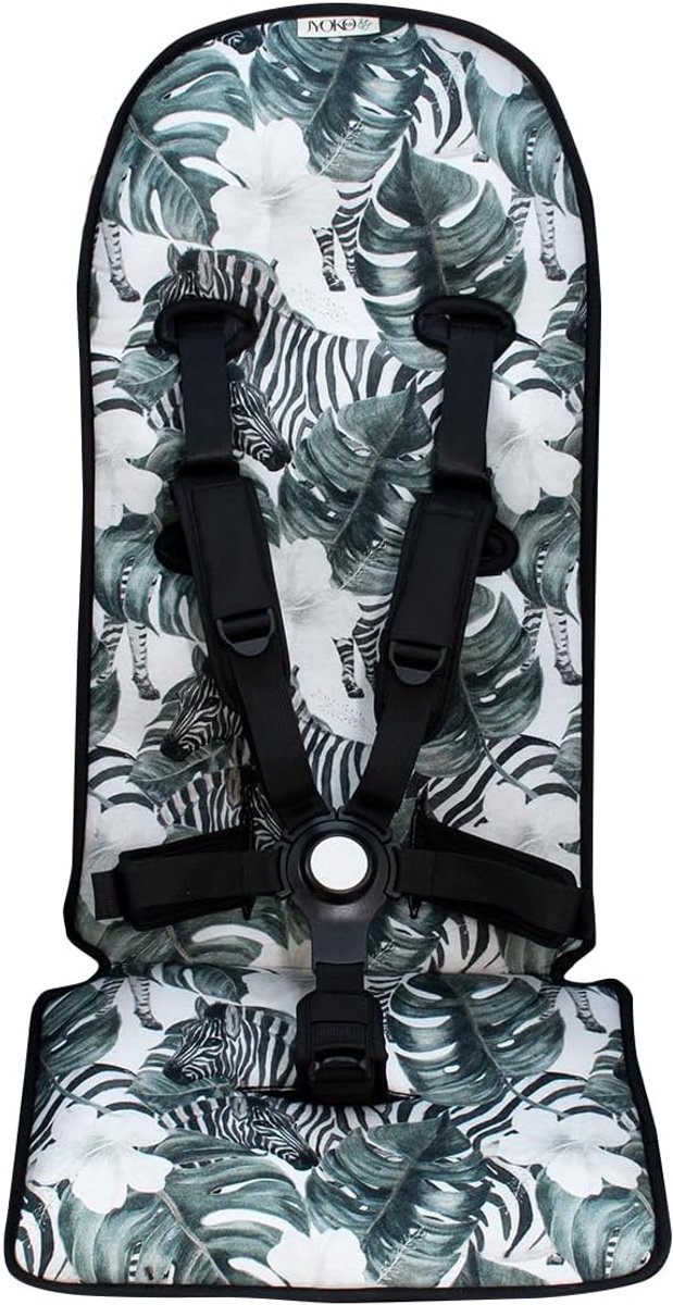 SnelShoppen - Kids Bugaboo Butterfly Mat 100% Katoen, Geschikt voor Bugaboo Butterfly, Zebra Design, Comfortabele Stroller Mat voor Baby's