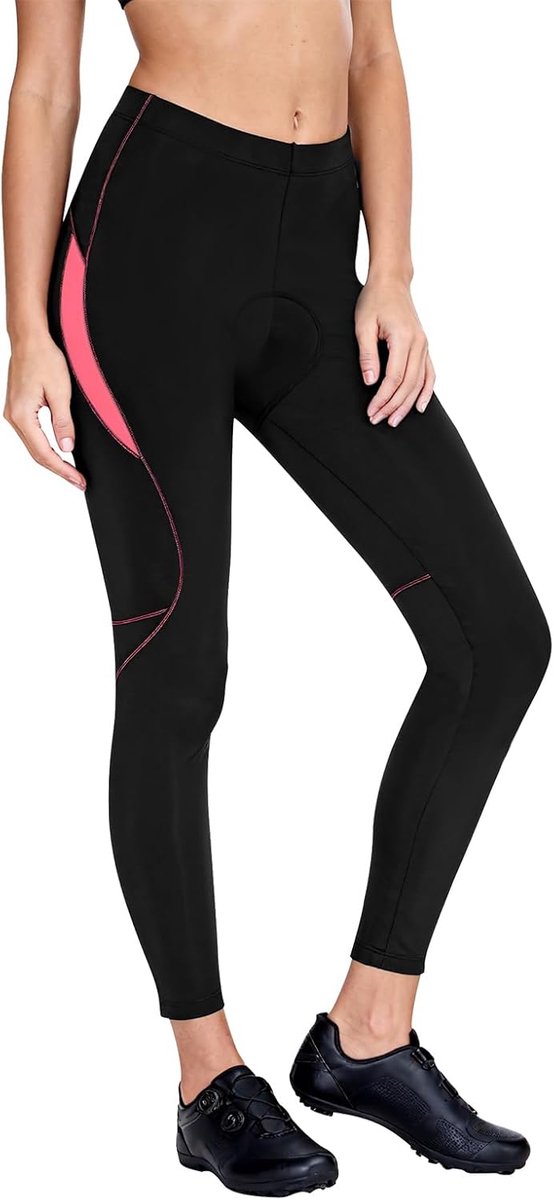 Parni fietsbroek voor dames, lange fietsbroek met zitkussen voor dames