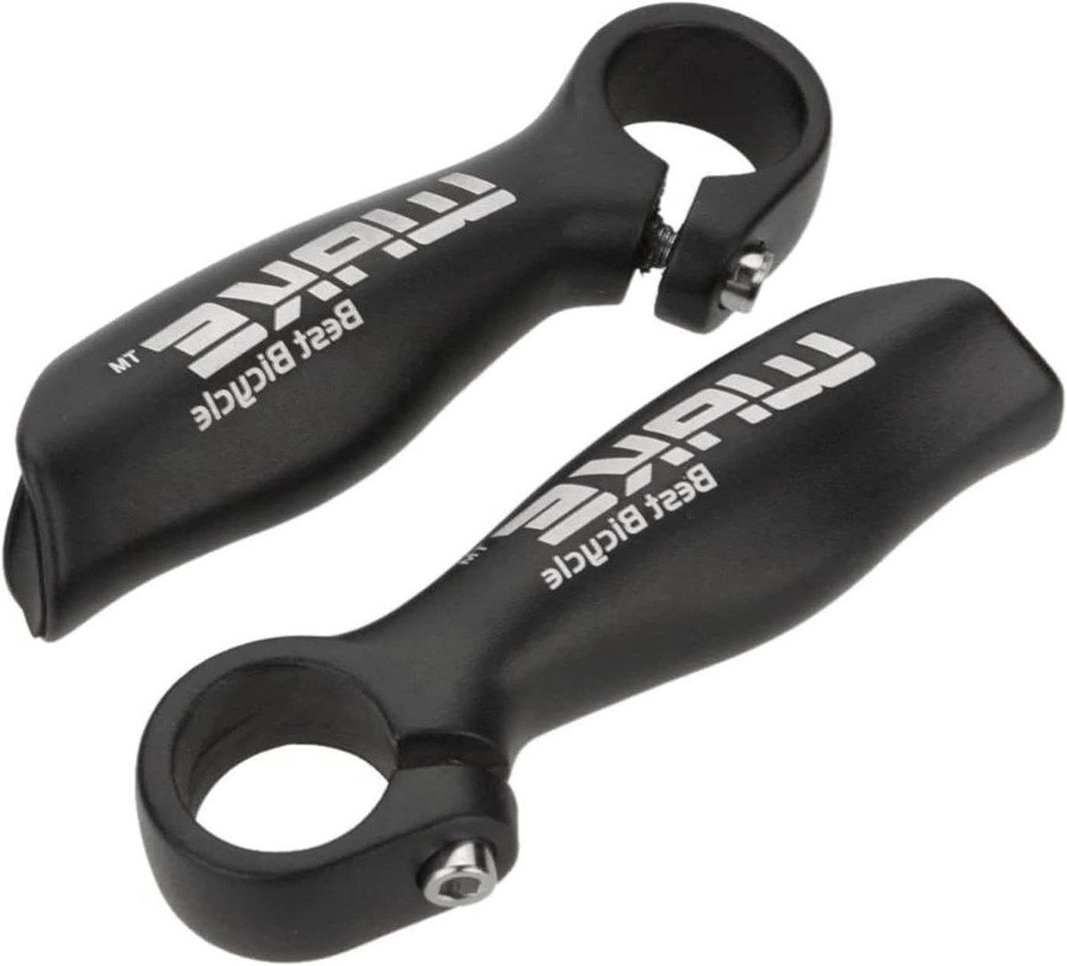 Fiets Handvat Bar Ends - Stuurdoppen Aluminium - Comfortabel Fietsen - Ergonomisch Ontwerp - 22.2mm Diameter - Zwart