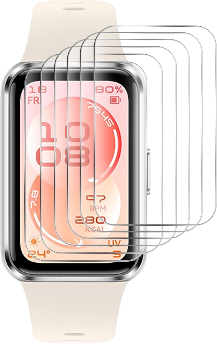 Screen Protector voor Huawei Band 11, [6 stuks] Flexibele TPU Screen Protective Film, [Anti-Bubble] [Slijtvast] - Transparant