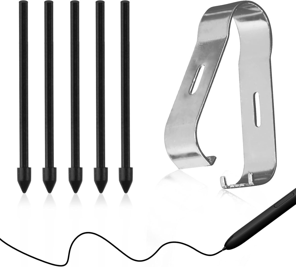 Punten voor Samsung S Pen, 5 stuks stylus punt kit met pincet gereedschap vervanging touch stylus tips voor Galaxy Tab S9/S8/S7/S6 Lite/S6/Note20/Note10/S22U/S23U touch tips Nibs