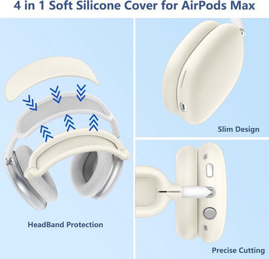 Hoes voor Airpods Max 1st/2nd, Starlight - Schokbestendig, krasbestendig, stof- en zweetwerend. Eenvoudige installatie, perfecte pasvorm, functies blijven behouden. — afbeelding 2