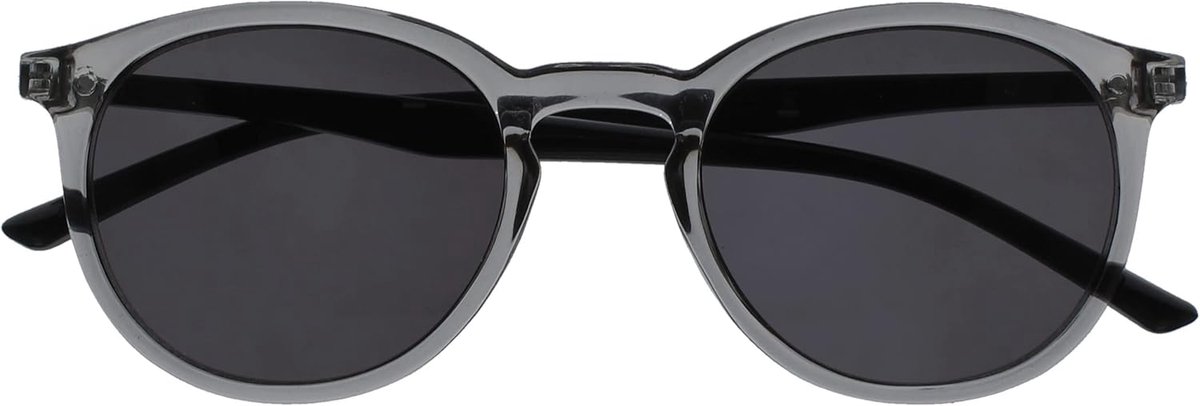 OPULIZE Met Groot Comfortabel Doorzichtig Zwart Armen Blauwe Gespiegelde Lens Mannen Vrouwen Zon Lezers UV400 S60-C +0,00