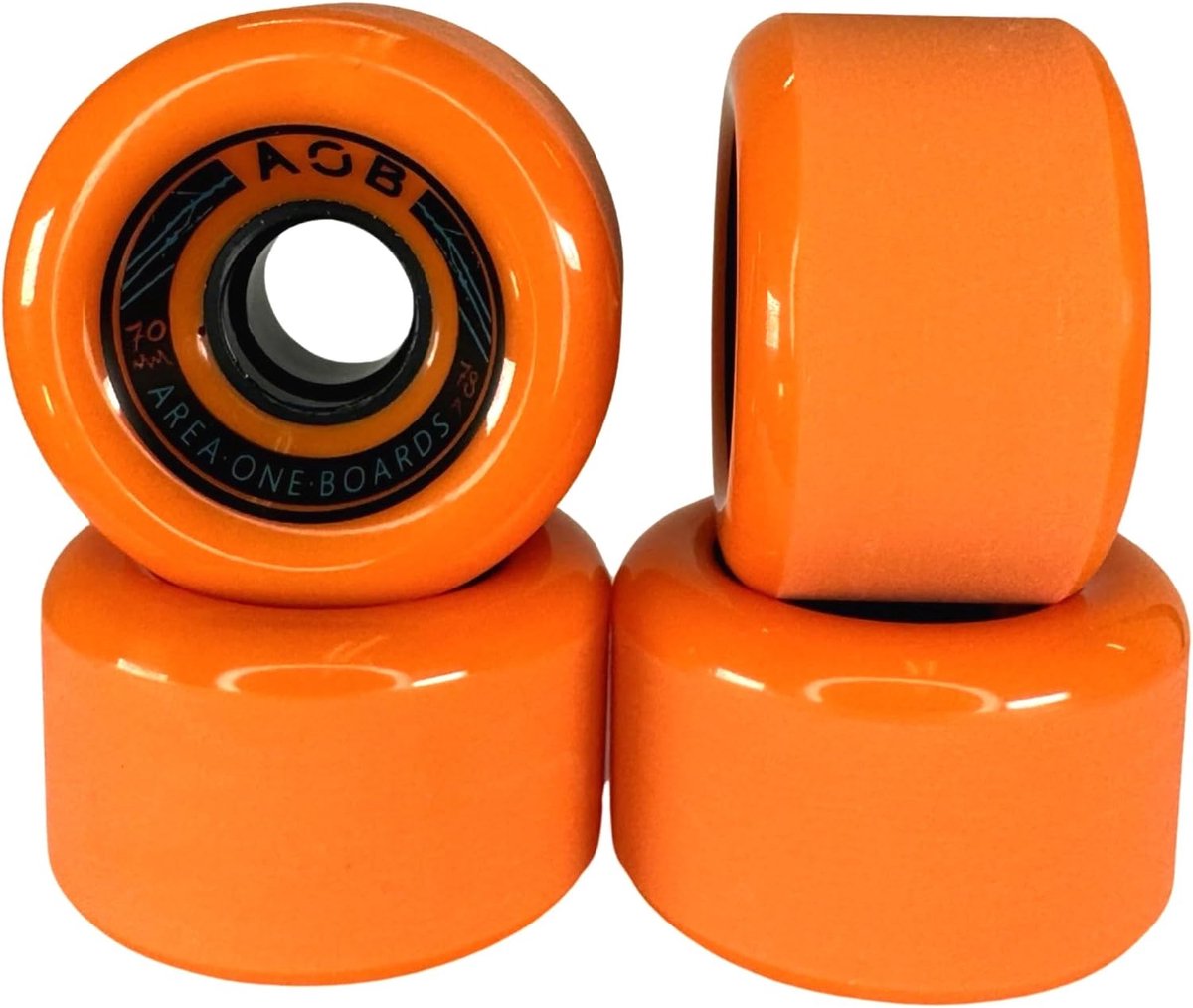 SnelShoppen AOB Premium Longboard/Cruiser Wielen Set 4 Stuks 70x42mm 78A Gepolijst voor Soepel Rijden