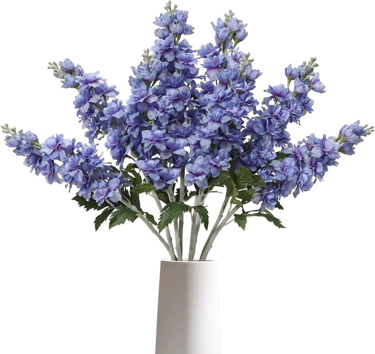 Artificial Flowers Delphinium 5PCS - Donkerpaarse Zijde - Realistische uitstraling - ShopVlot