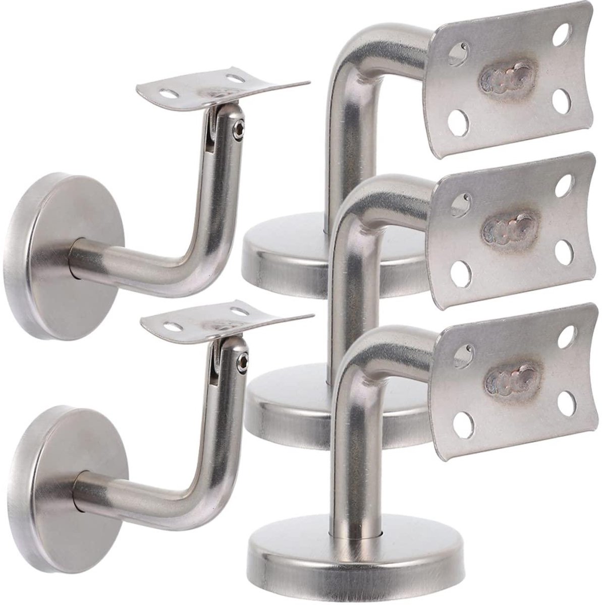 Leuningdragers - Trapleuningsteunen - Trappen Renoveren - Roestvrij Staal - 5 stuks - Zilver