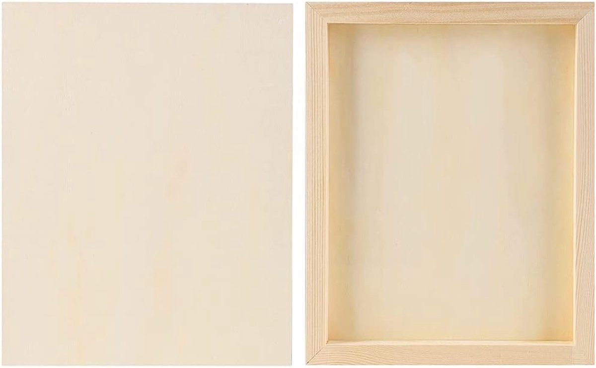 SnelShoppen - 2 Pack Onvoltooide Houten Panelen voor Schilderen en Gieten - Houten Canvas Panelen 20x30 CM Geschikt voor Oliën en Acrylverf, Creatieve