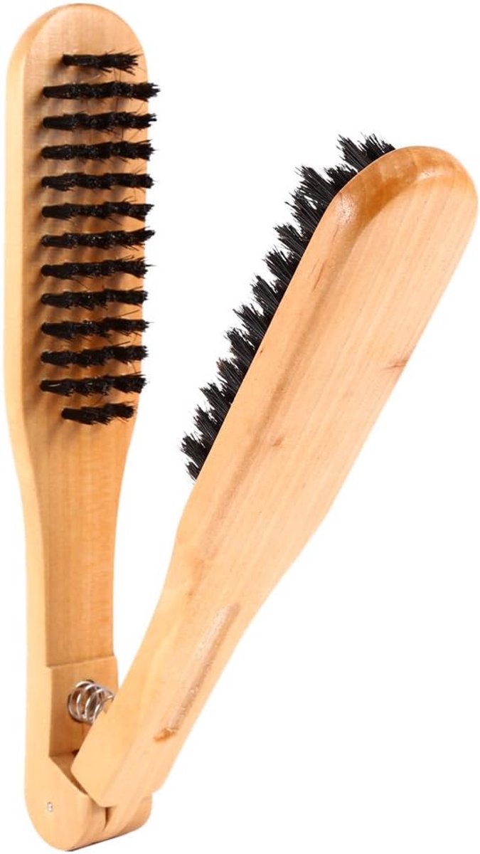 SnelShoppen - Haarborstel voor Gladmakende Kam, Dubbelzijdige Haren, Houten Anti-Statische Rechte Kam, Professionele Kappers, Haarstyling Gereedschapp