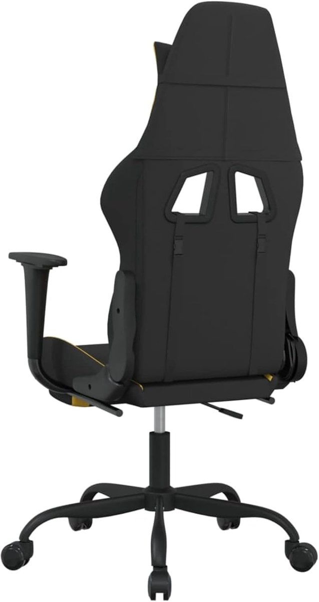 Gaming Chair - Race Stoel - Comfortabel Zitten - Met Massagefunctie - 42 cm Zithoogte - Geel Zwart — afbeelding 5