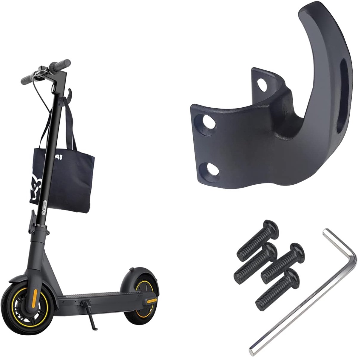 SnelShoppen - Praktische Haak voor Elektrische Scooter - Hook voor Ninebot Max G30 E-Scooter Accessoires - Ideaal voor Tassen, Handtassen en Aktetasse