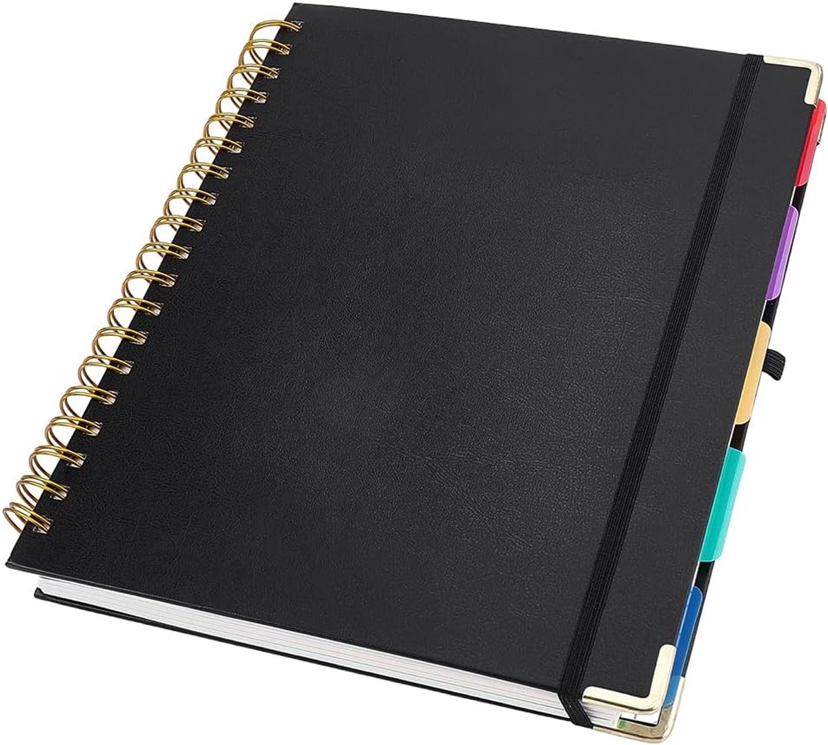 Hardcover Spiraal Notitieboek met Verwijderbare Tabs, 300 Pagina's, 20.5 x 2