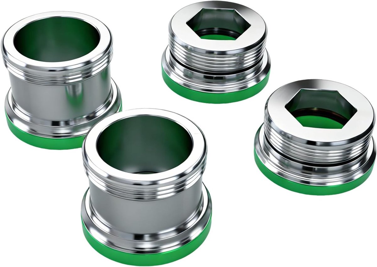 Kraanadapters M24 naar M22 - Dubbele draad messing - Voor waterfilter keukenkraan met 4 afdichtingen - ShopVlot