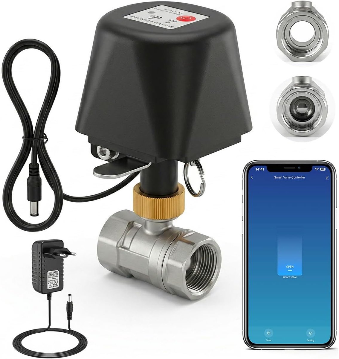 Smart Ball Water Valve, App Control, 4 Timer Modes for Automatic Control, Supports 2.4 GHz WiFi, Various Sizes to - ShopVlot
