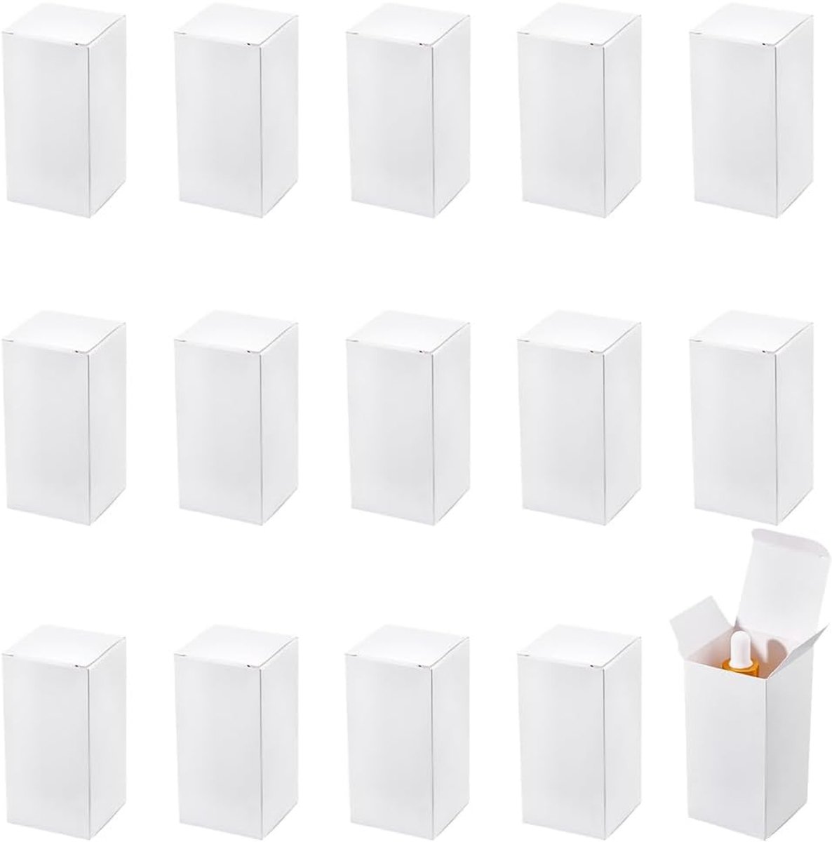 Geschenkdozen 60 stuks - witte kartonnen dozen - 2 x 2 x 4 inch - perfect voor kaarsverpakking - ShopVlot