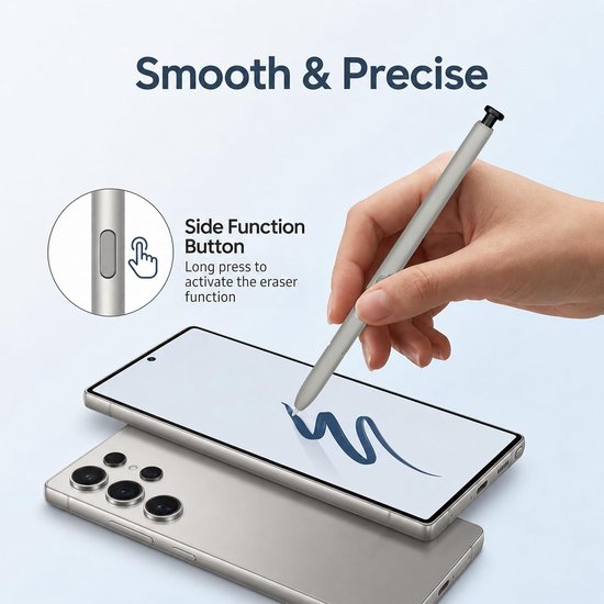 touchpen voor Samsung Galaxy S25 Ultra stylus pen, capacitieve nauwkeurigheid van 0,7 mm, nauwkeurig, zonder Bluetooth, gevoelige touch-bediening voor tekenen en schrijven, compatibel met — afbeelding 3