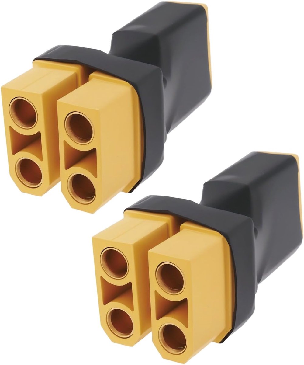 2 stks 1 Mannelijke naar 2 Vrouwelijke Parallelle Adapters XT90 Parallelle Mannelijke naar Vrouwelijke Stekkers Connector Adapter voor Quadcopters Multirotors Lipo Batterij