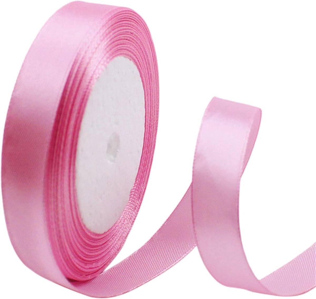 Lint Baby Roze 15mm,22 Meters Satijnen Linten, Decoratie Zijden Linten, Cadeaulint, Autolint,Stoffen Linten van Zijde en Satijn, voor Bruiloft, Feest, Verjaardag,Valentijn Party
