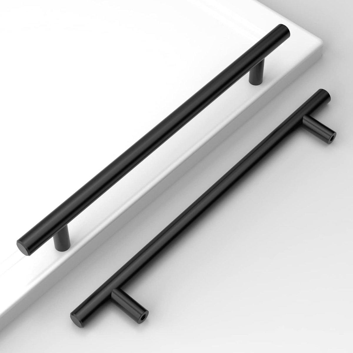 10 stuks meubelgrepen, roestvrij staal, zwart, kastgrepen, keukengrepen, 224 mm, gatafstand schuifladen, handgrepen, zinklegering, ladegrepen, handgrepen voor keukenkasten, kledingkasten