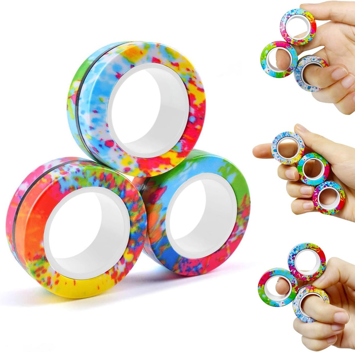 Ringen - Fidget Speelgoed voor Anti-Stress, ADHD, Magische Vingerring en Magneetringen - Cadeau voor Volwassenen en Kinderen