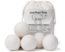 Drogerballen - Wasbollen - Wasdroger ballen - Energiebesparend - Herbruikbare Wollen drogerballen - Dryerballs - Wasballen - 6 stuks