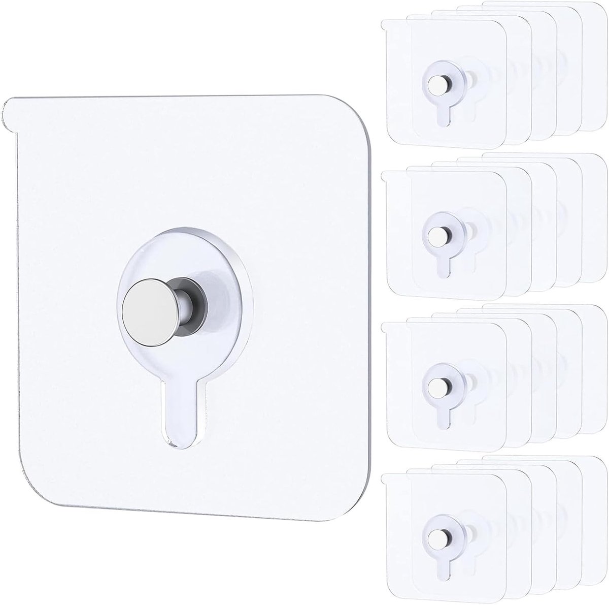 30 stuks afbeeldingen ophangen zonder boren, transparant, zelfklevende beelderhaken, ophangen zonder boren, waterdichte plakhaken, zelfklevende beeldhangers voor posters, foto's en decoratieve