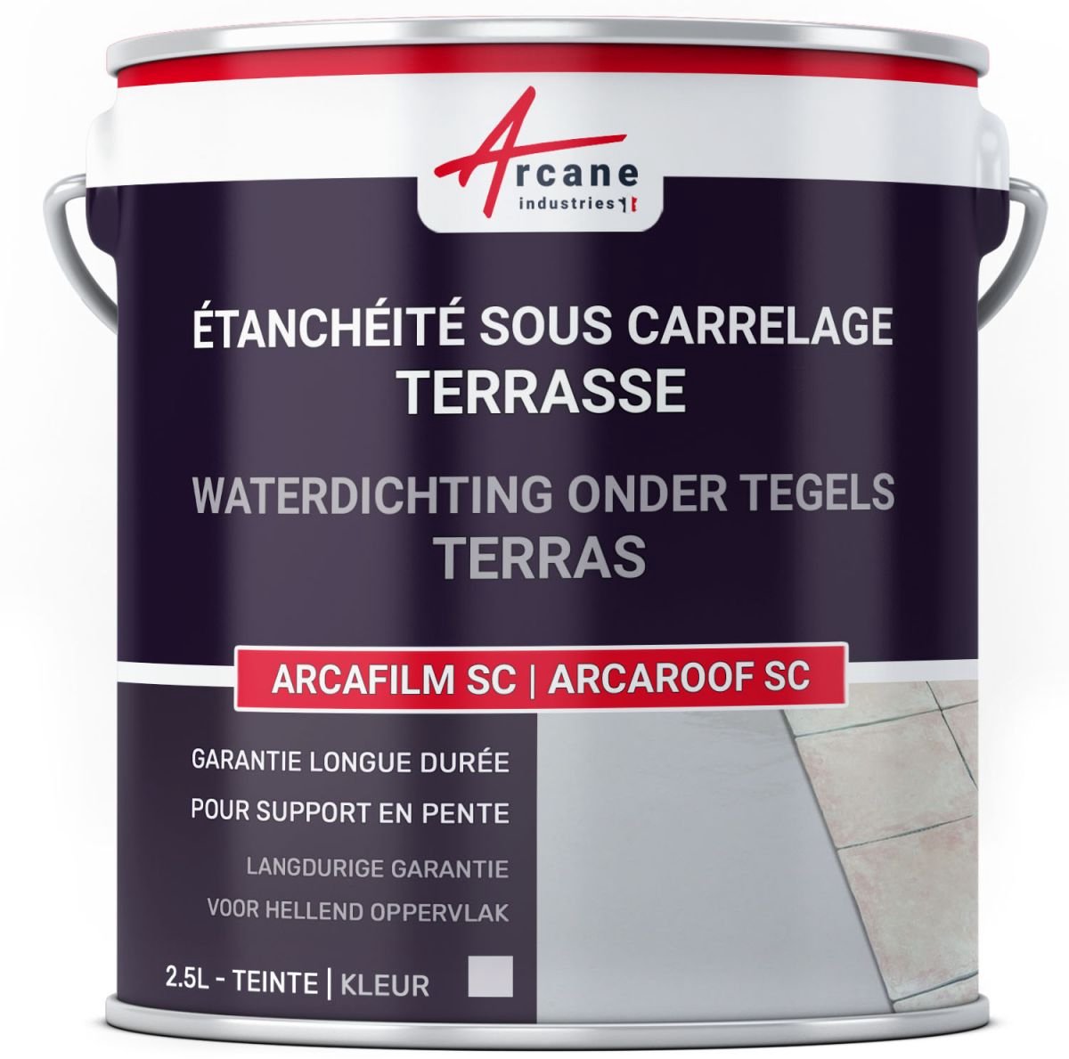 Waterdichte hars onder tegels voor balkon en hellend terras: ARCAROOF SC