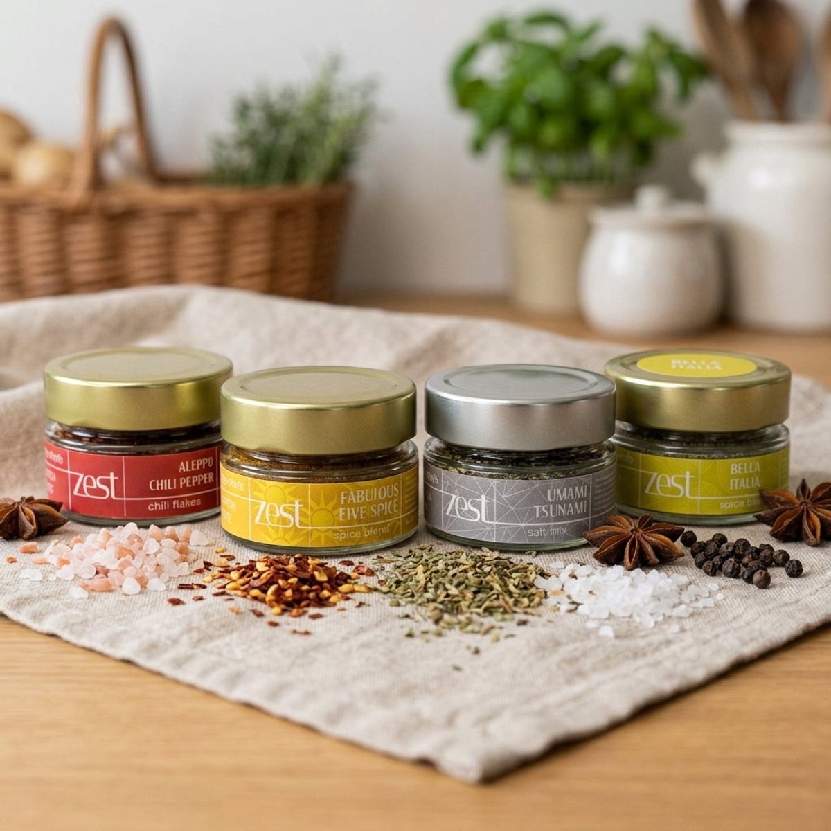 ZEST Chef’s Starter Kit – Essentiële Kruidenmixen Cadeauset