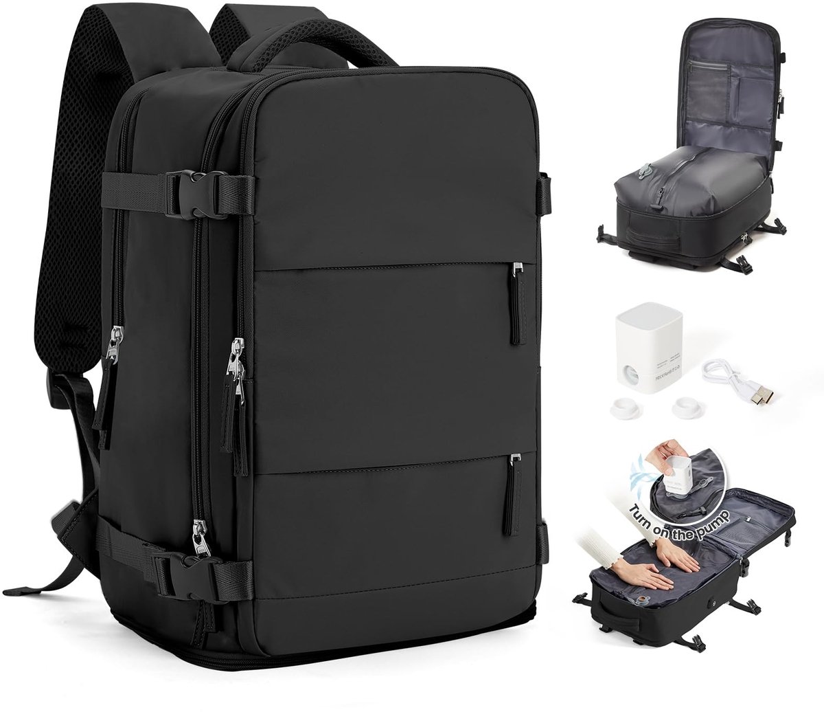 Omgoods - Vacuum Gecomprimeerde Reisrugzak voor Handbagage
