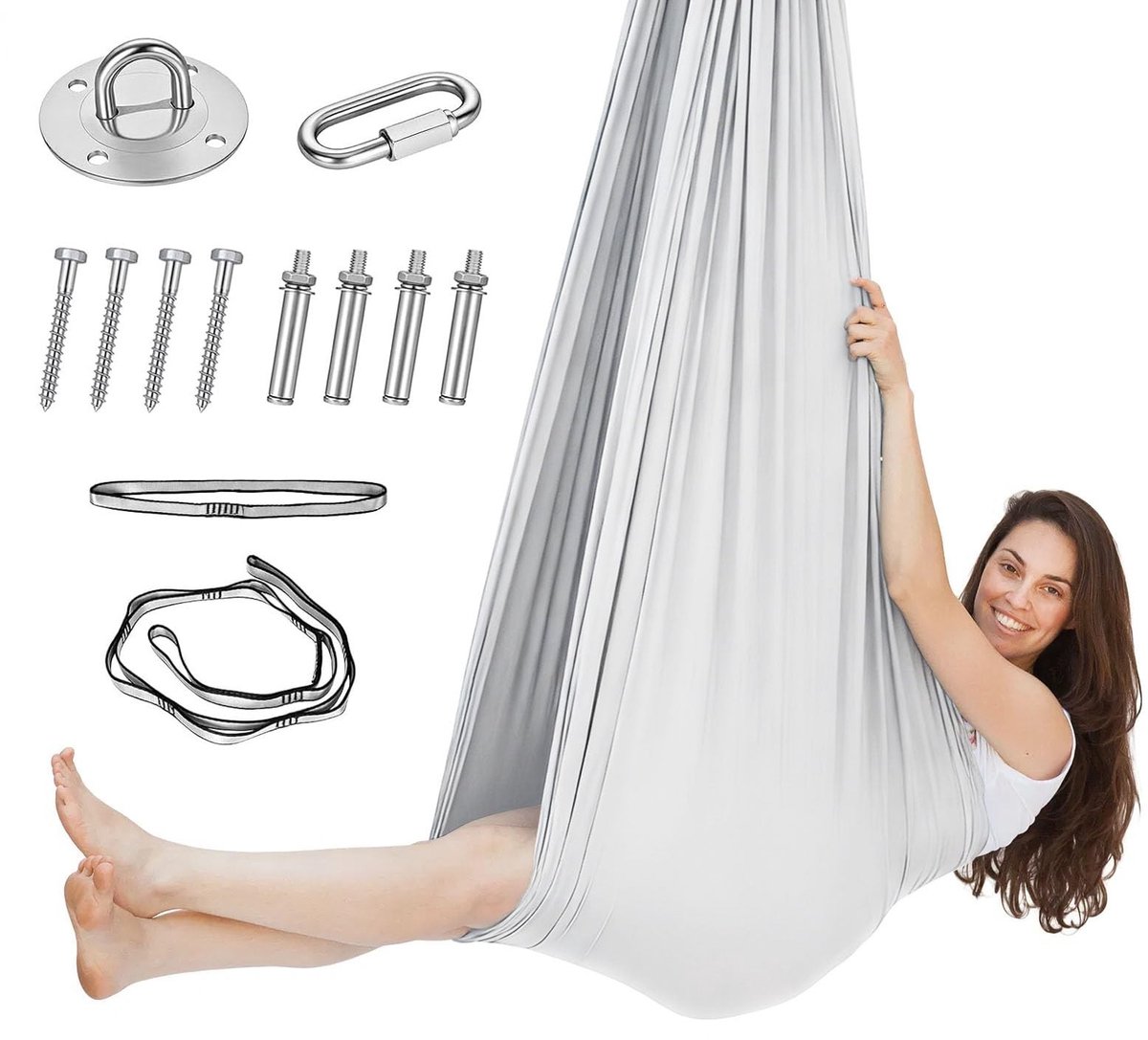 Omgoods - Aerial Yoga Hangmatset - Multifunctionele Nestschommel voor Binnen