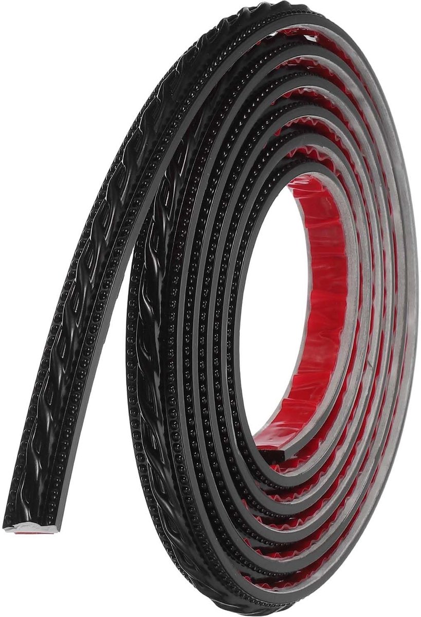 Omgoods - Zelfklevende Sierlijst voor Muren Flexibel PVC Zwart
