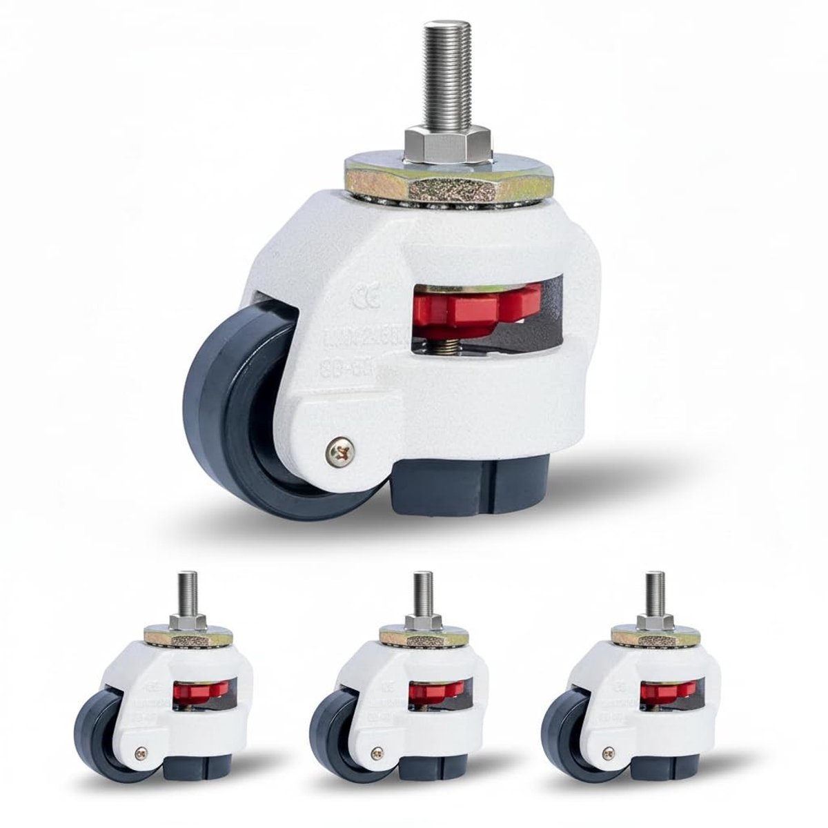 Omgoods - Set van 4 Heavy Duty Casters met Hoogteverstelling