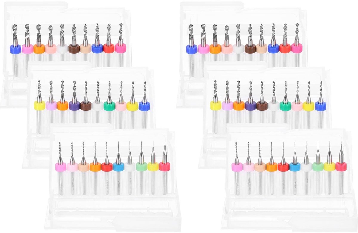Omgoods - Set van 60 PCB Microboren met Bescherming, 1/8 Inch Schacht