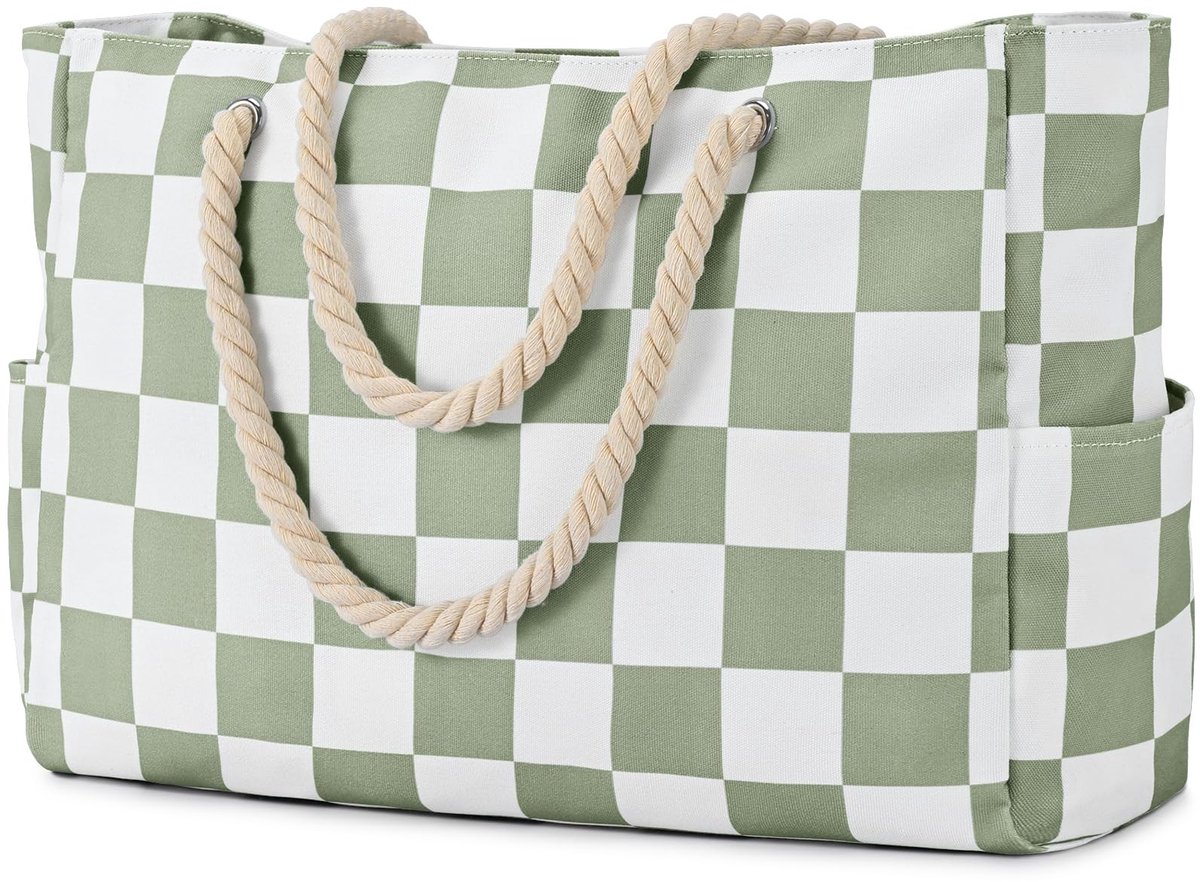 Omgoods - Grote Vouwbare Strandtas voor Vrouwen met Rits