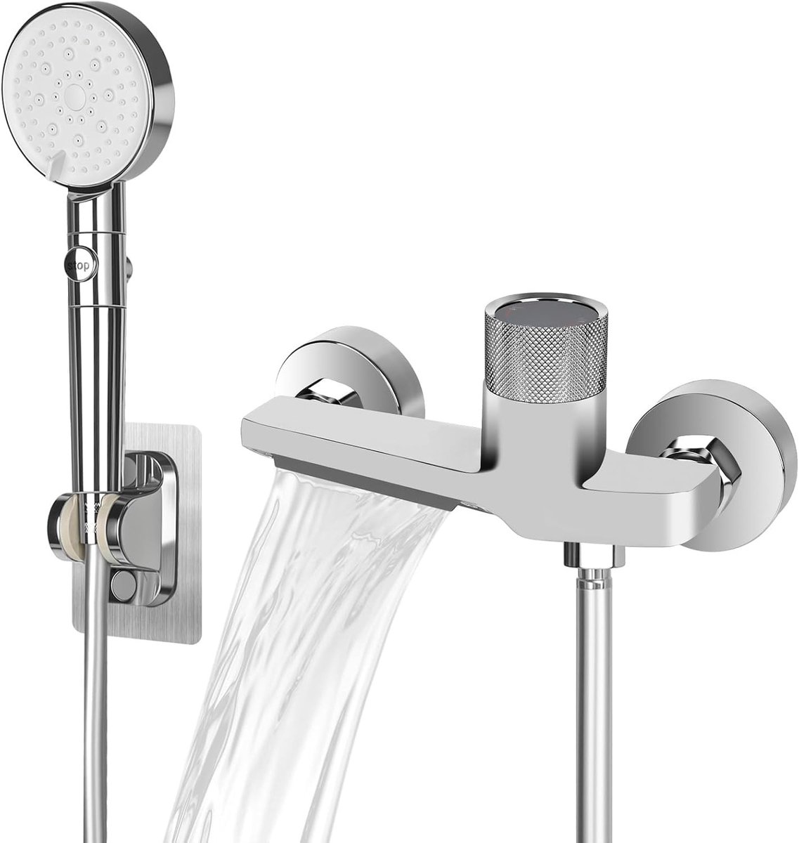 Omgoods - Douchemengkraan met Thermostaat en Handdouche, Chroom