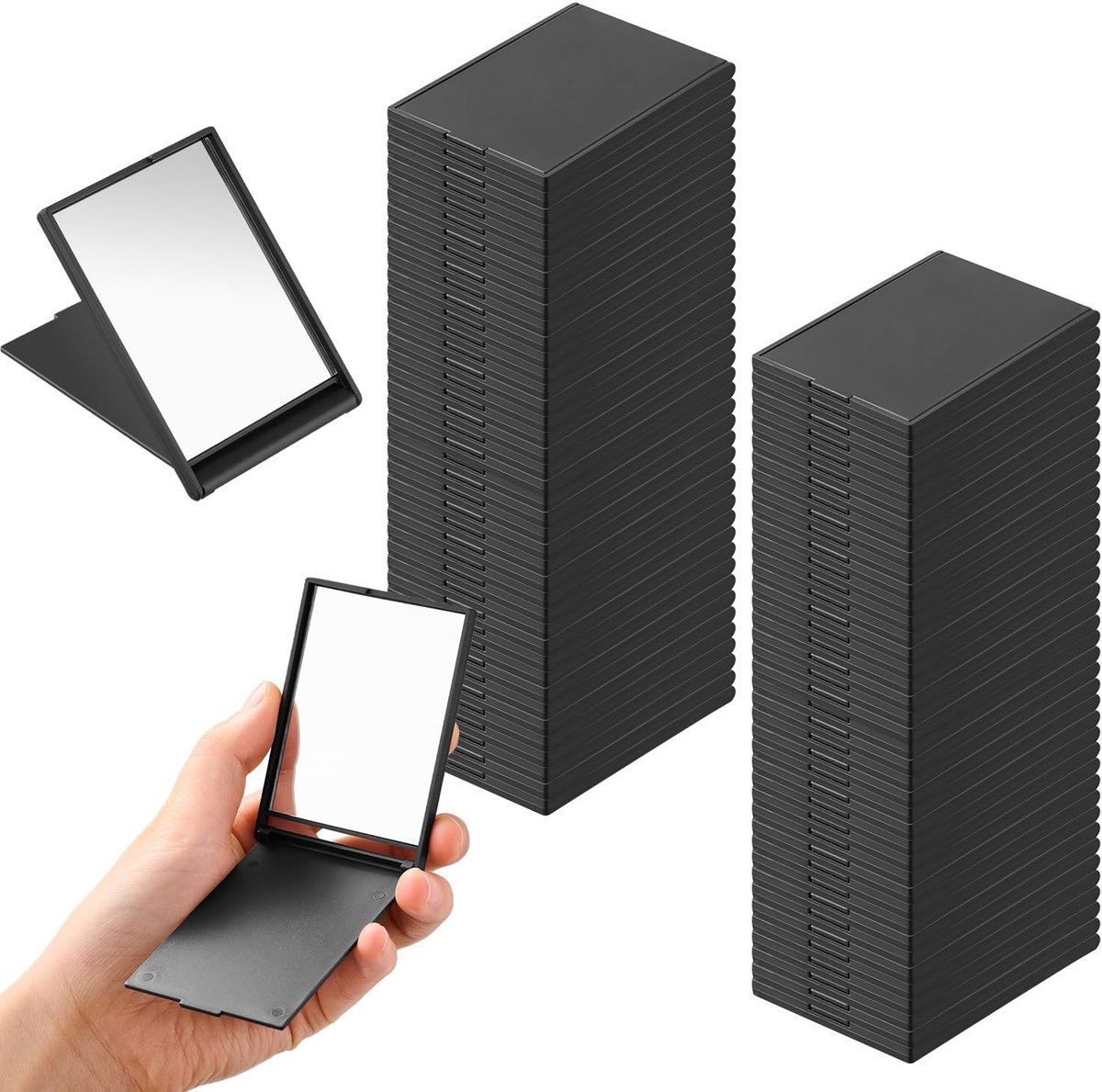 Omgoods - Set van 100 Mini Opvouwbare Spiegels voor Make-up