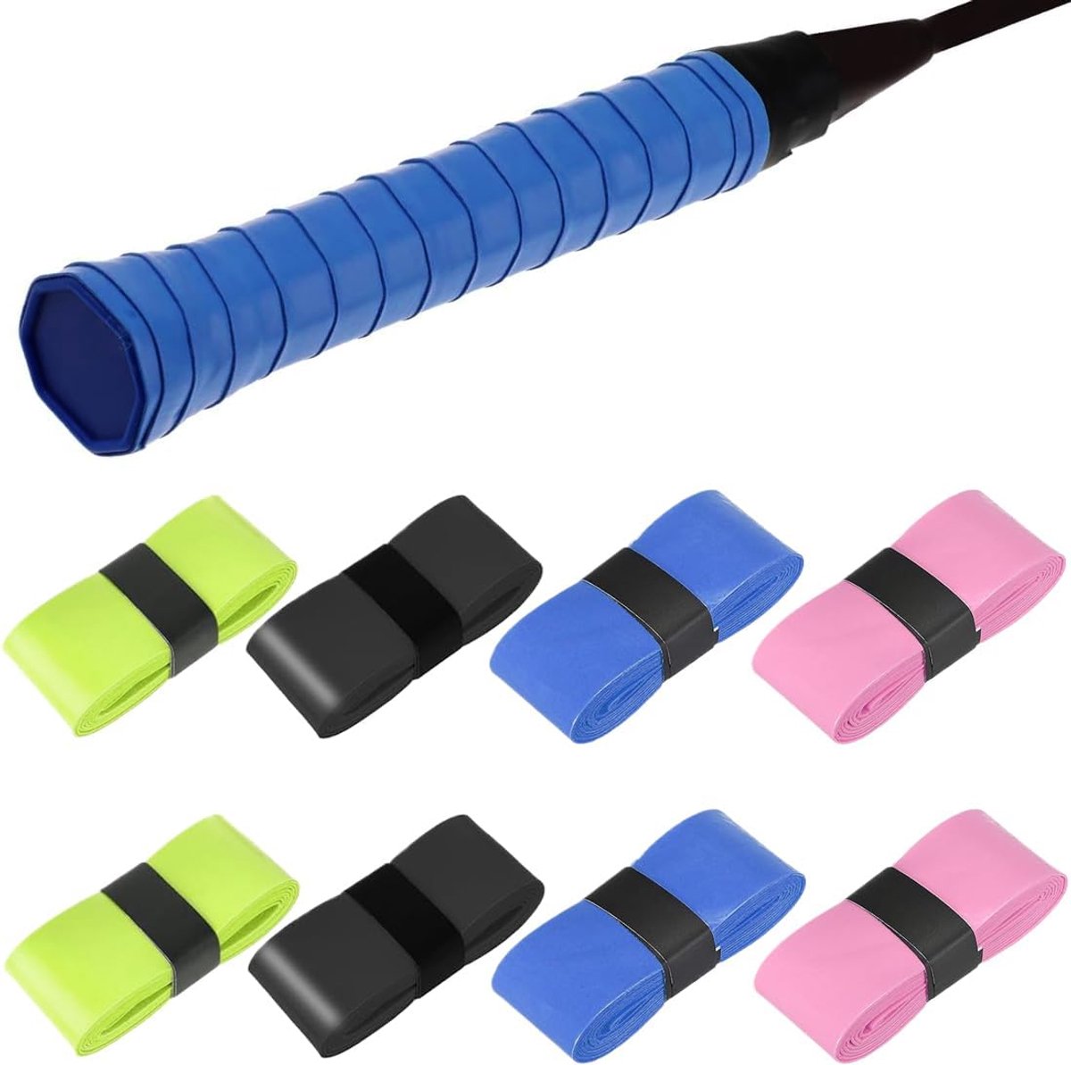 Tennis Racket Grip Band 8 Pieces Grip for Tennis and Badminton Rackets, Tennis Rackets, Adhesive Tape, Tennis Racket - ShopVlot