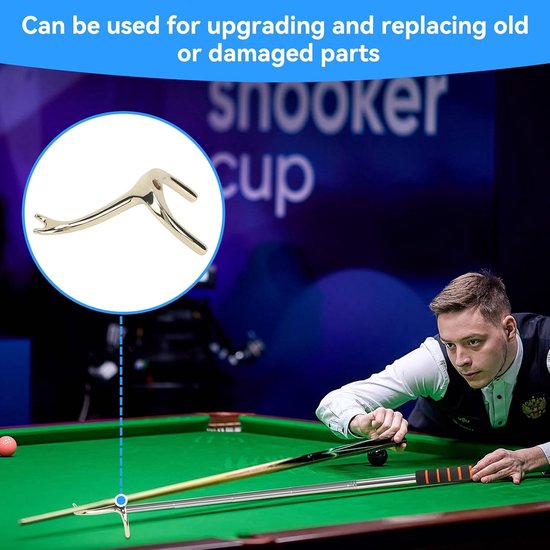 Draagbare biljartbrugkop, poolkeu steun, snookeraccessoires en biljartbrughouder voor biljarttafel van Merkloos — afbeelding 5