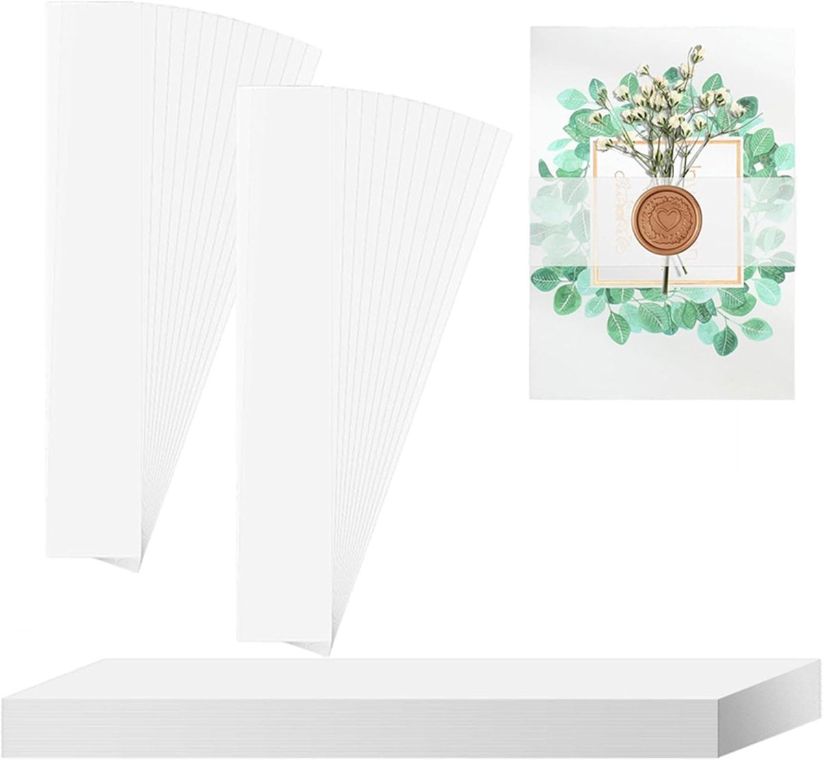 Uitnodigingsaccessoires 30 stuks - Parchment belly band - Transparant - Perfect voor trouwkaarten - ShopVlot