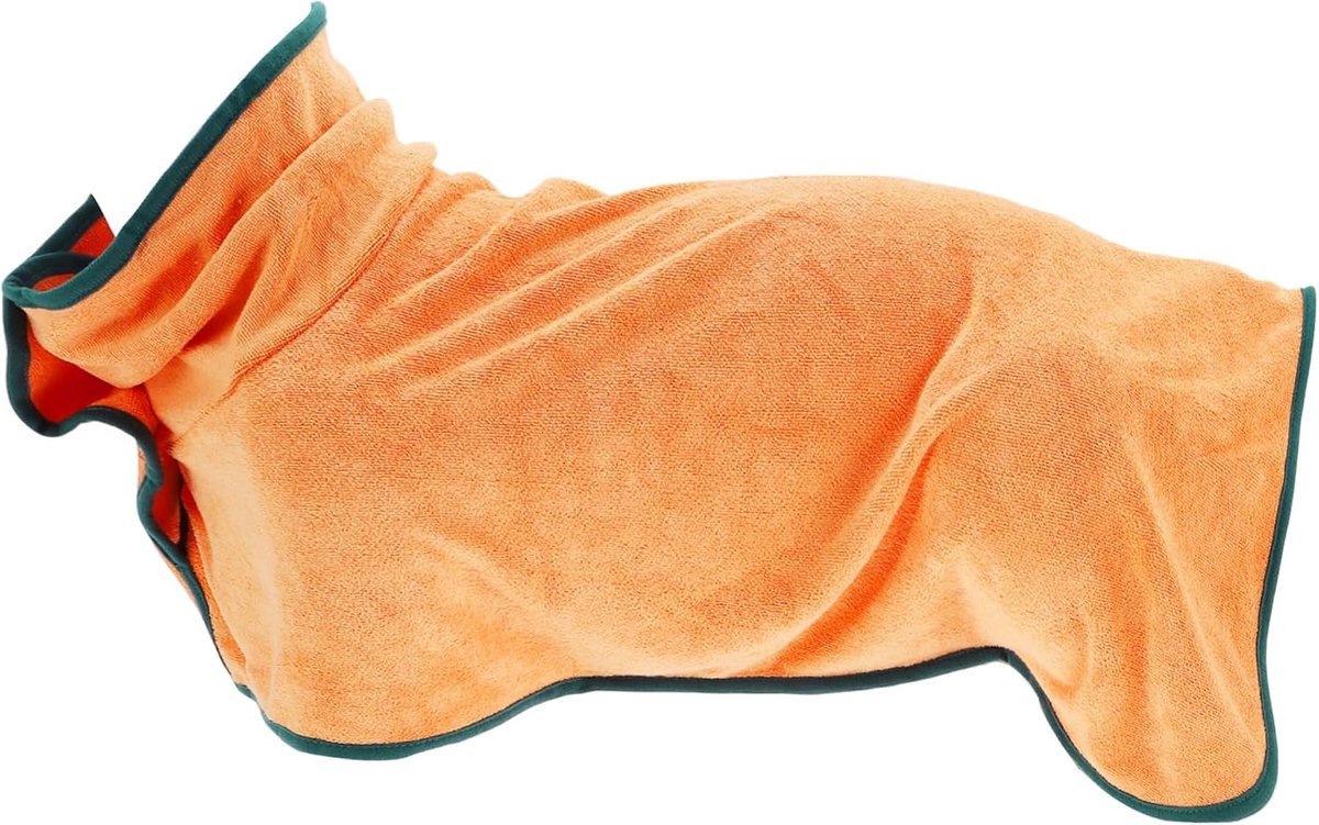 SnelShoppen - Honden Badjas, Zachte Dieren Handdoek, Sneldrogende Hondentowel M, Oranje, Ideaal Voor Na Het Bad Of Wandelen, Duurzaam Polyester
