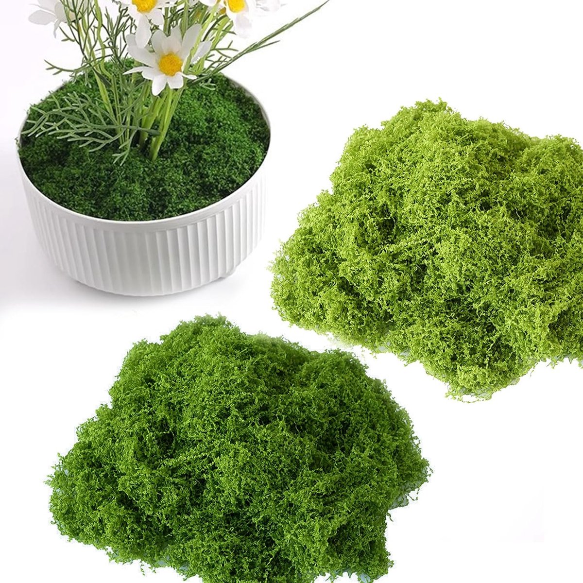OMJMYY 100g Artificial Moss for Crafts, Icelandic Moss Decoration, Moss Artificial Moss Preserved for Wall, Manger - ShopVlot