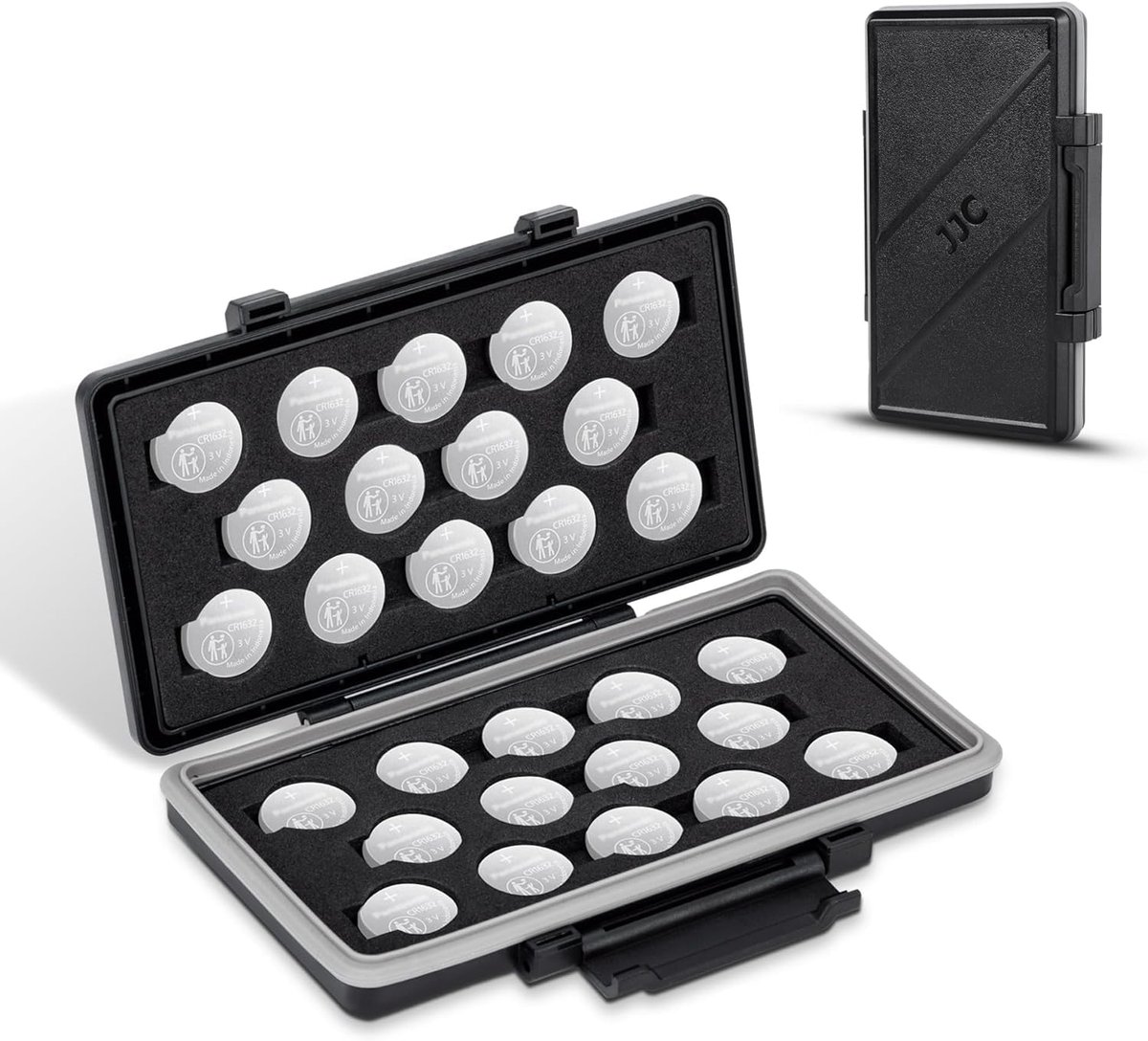CR1632 CR1620 CR1616 Battery Case Holder Storage, Water Resistant Anti-Shock, Coin Cell Battery Case for 28x CR1632 / - ShopVlot