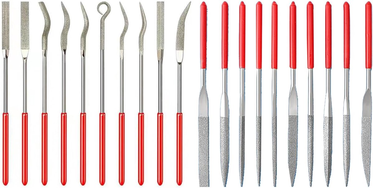 Vastsea 20Pcs Diamond Needle File Set, Mini Diamond File, Needle Files Set, for Steel, Glass, Ceramics etc - ShopVlot