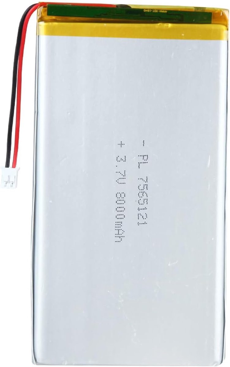 Li-Ion battery 3.7V 8000mAh 7565121 with 2P PH plug with 0.3 cm grid - ShopVlot